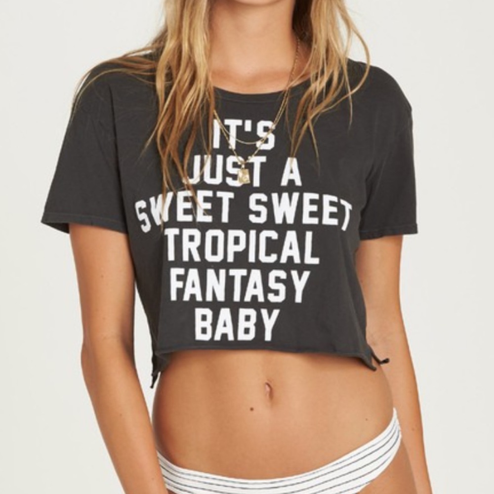Billabong cropped tee nwt